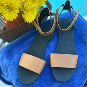 A|X ARMANI EXCHANGE | Authentic Leather Ankle Strap Sandals | NWT | Size: 9